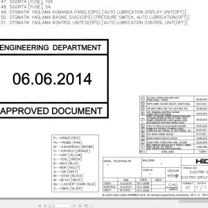 Hidromek HMK 300LC 3 Isuzu Electric Diagram 2014 (1)