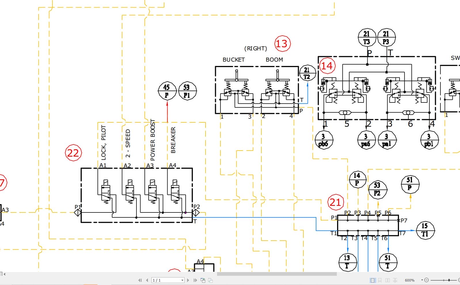 Hidromek HMK 300LC Hydraulic Diagram HD250000000 2017 (2)