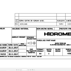 Hidromek HMK 300LC Isuzu Tier3 Electric Diagram 2019 (1)