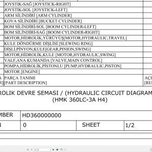 Hidromek HMK 360LC 3A H4 Hydraulic Diagram (1)