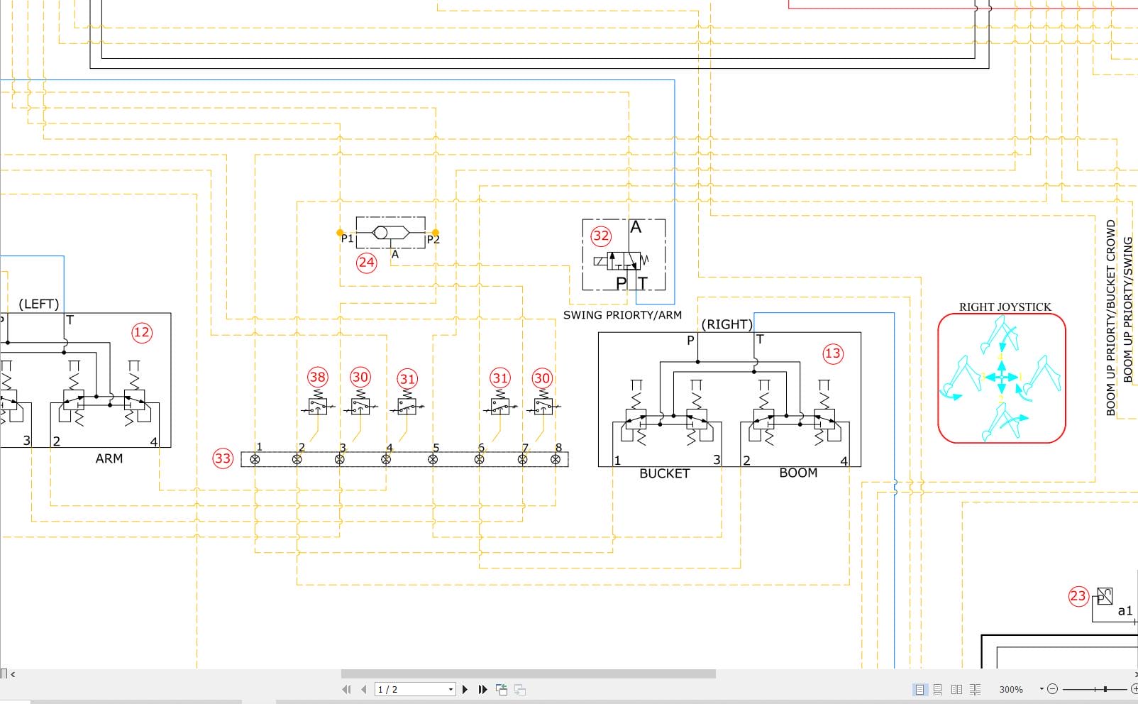 Hidromek HMK 360LC 3A H4 Hydraulic Diagram (2)