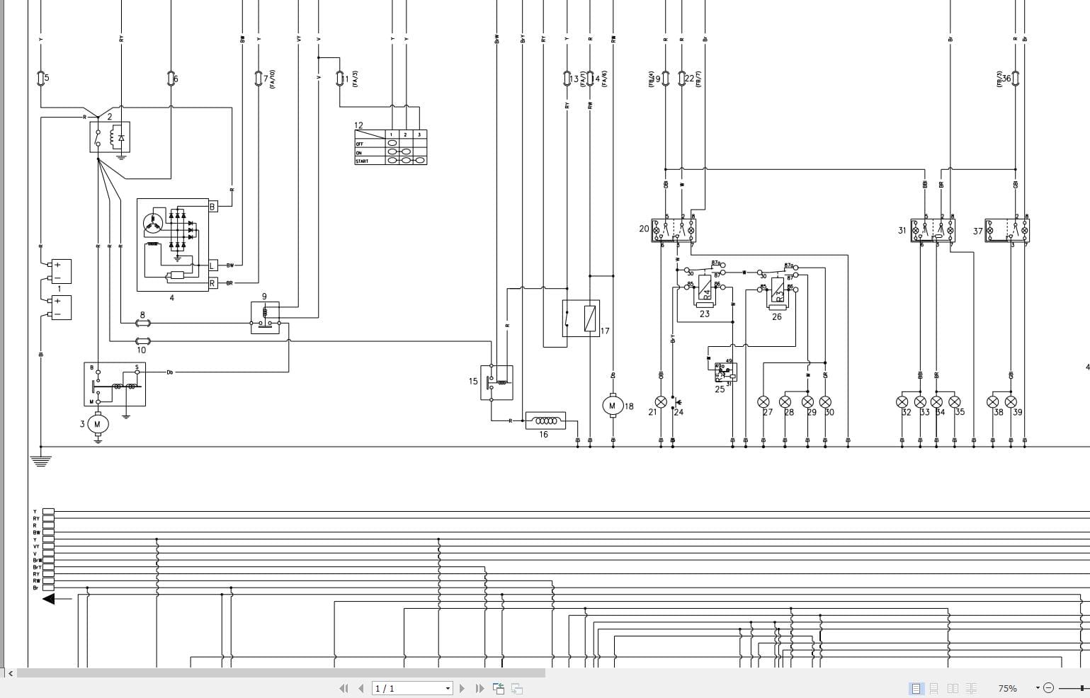 Hidromek HMK 370LC 3 Isuzu Electric Diagram 2009 (2)