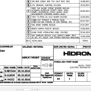 Hidromek HMK 370LC Isuzu Tier3 Electric Diagram H378020003 10.2016 (1)