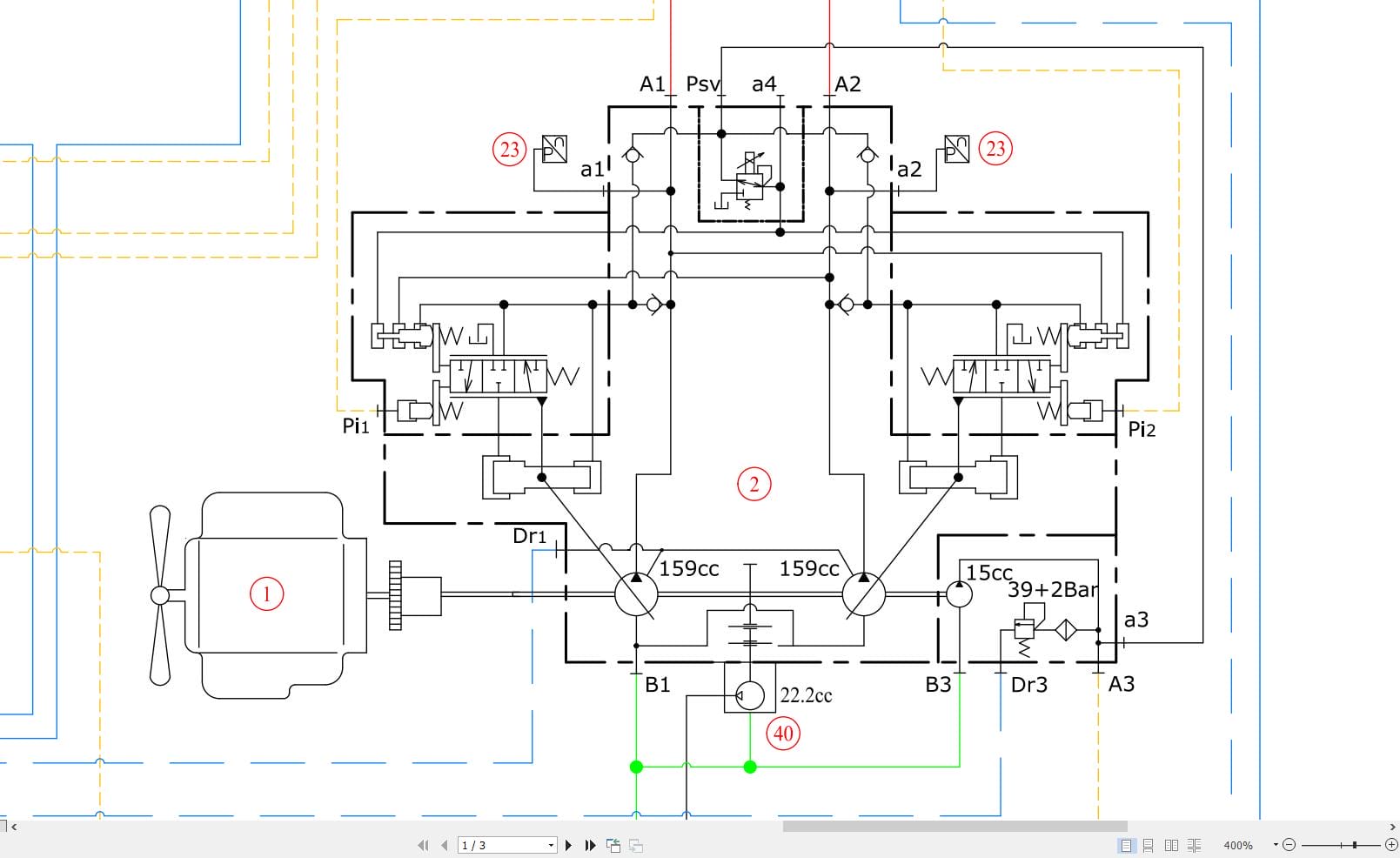 Hidromek HMK 390LC 5 410LC 5 H4 Hydraulic Diagram HD390200000 REV00 (2)