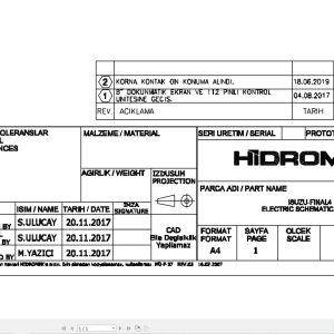 Hidromek HMK 390LC Isuzu Final4 Electric Diagram H378040001 06.2019 (1)