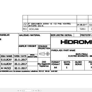 Hidromek HMK 390LC Isuzu Final4 Electric Diagram H378040001 11.2018 (1)