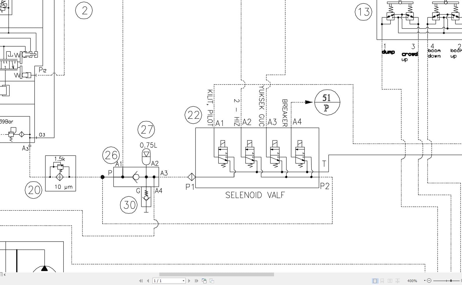 Hidromek HMK 490LC Hydraulic Diagram HD380000000 2015 (2)