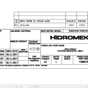 Hidromek HMK 490LC Isuzu Final4 Electric Diagram H388010000 06.2019 (1)