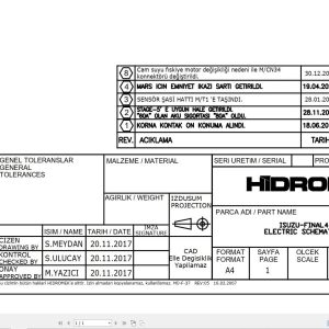 Hidromek HMK 490LC Isuzu Final4 & Stage5 Electric Diagram H388010000 12.2020 (1)