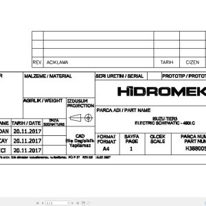 Hidromek HMK 490LC Isuzu Tier3 Electric Diagram H388005000 11.2018 (1)