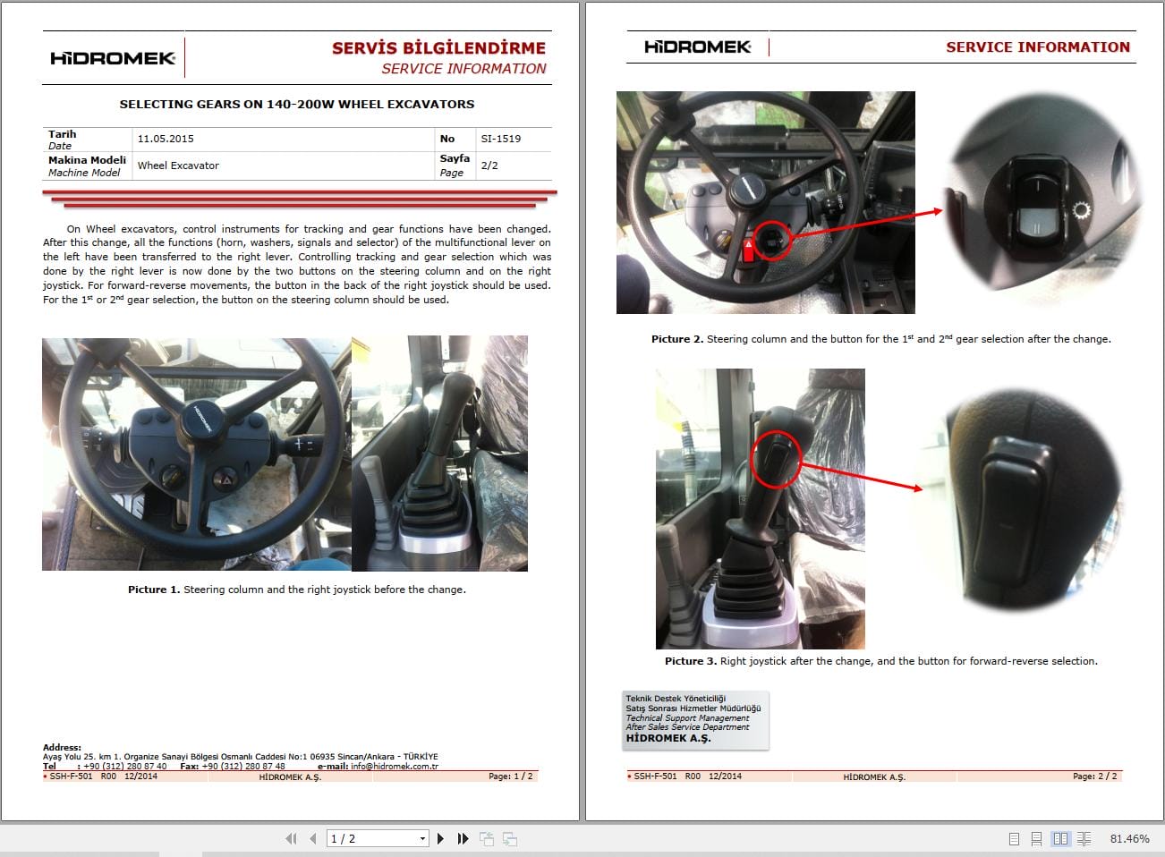 Hidromek Heavy Equipments Service Information (1)