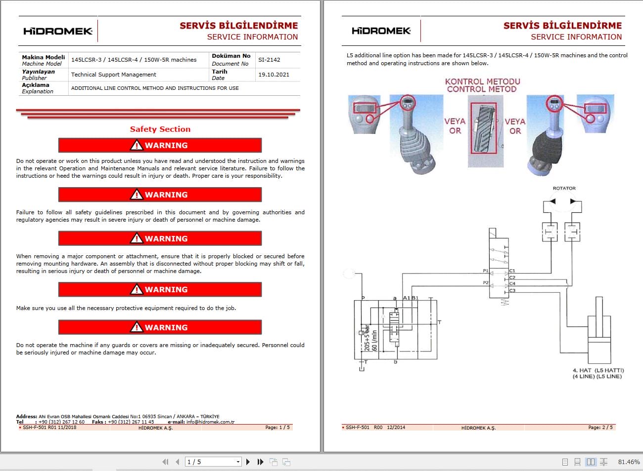 Hidromek Heavy Equipments Service Information (2)