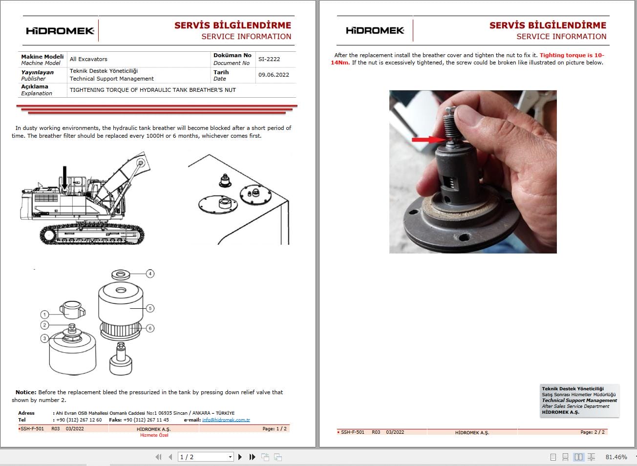 Hidromek Heavy Equipments Service Information (4)