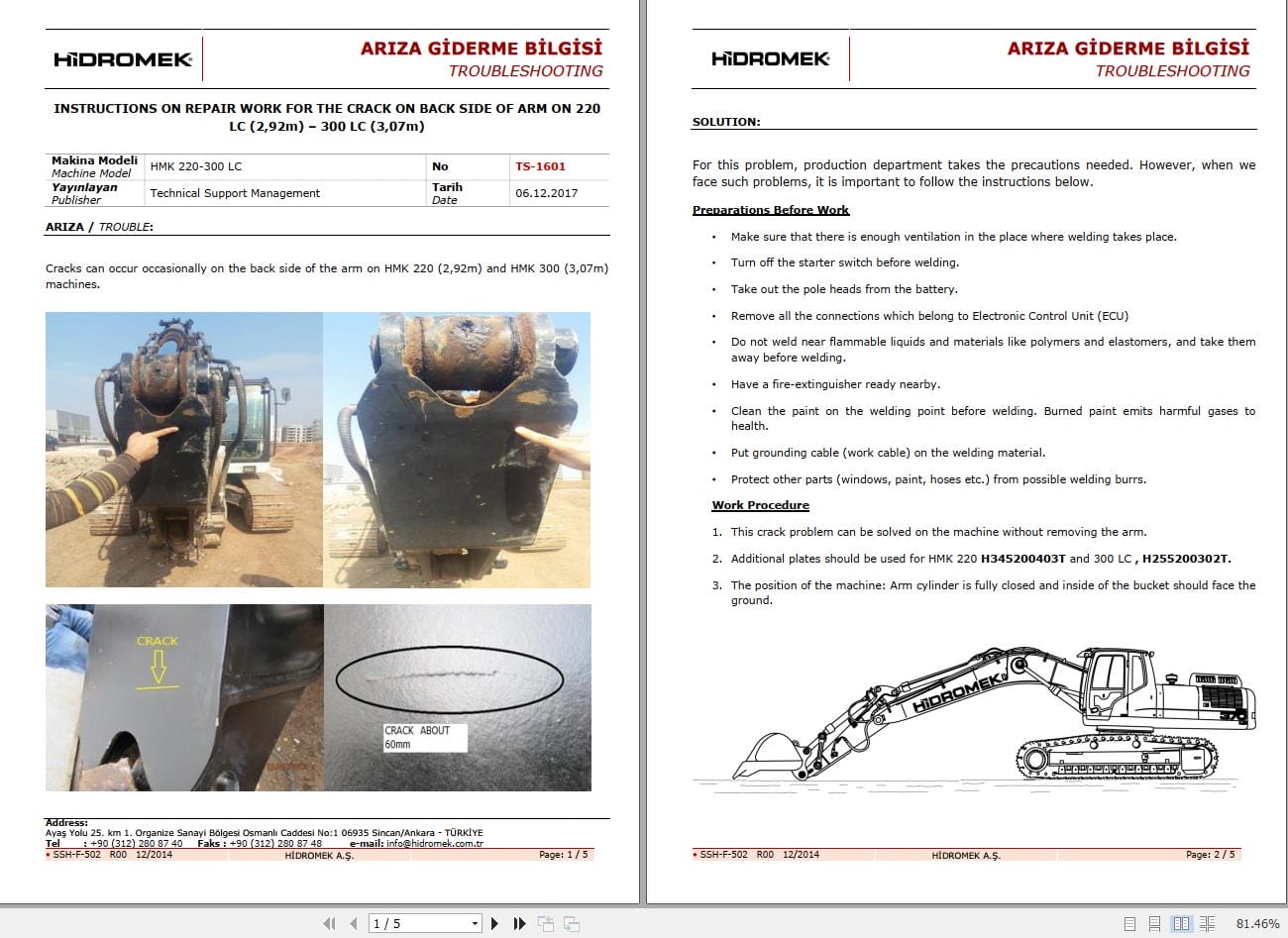 Hidromek Heavy Equipments Trouble Shooting Manual (3)