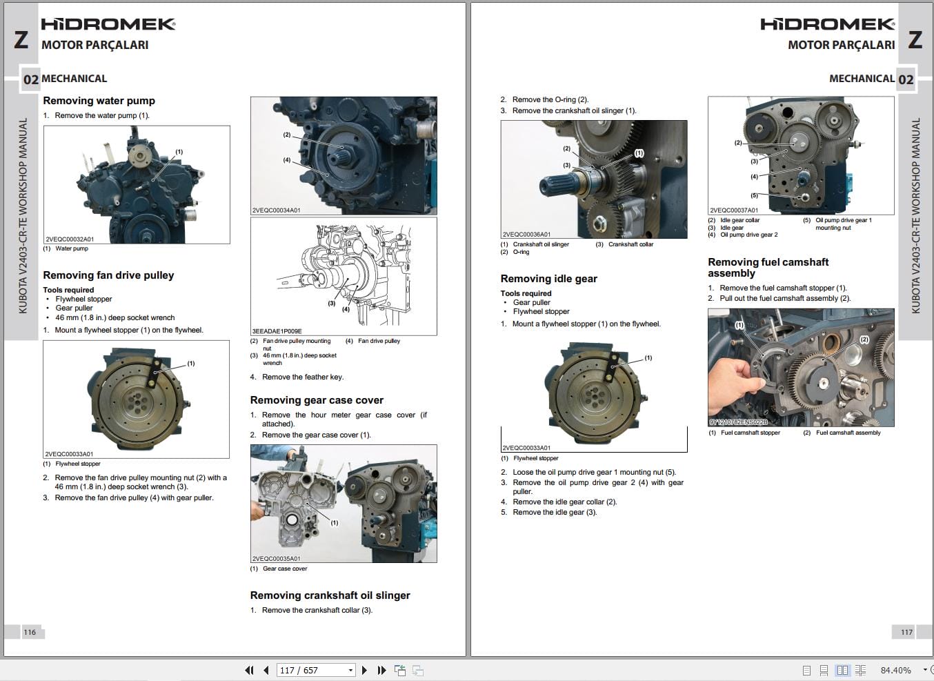 Hidromek Kubota Engine V2403 CR TE5 Workshop Manual (2)