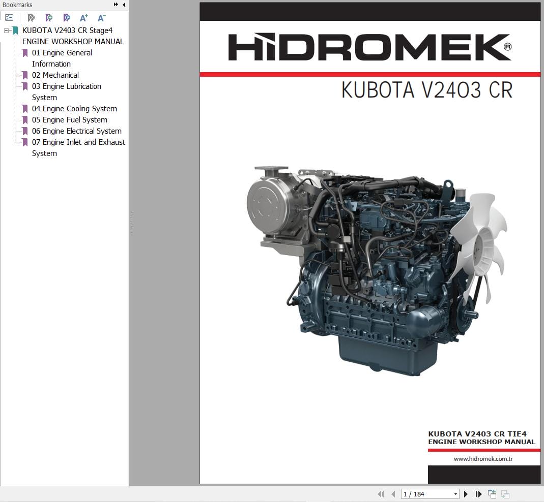 Hidromek Kubota Engine V2403 CR Tie4 Workshop Manual (1)