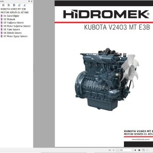 Hidromek Kubota Engine V2403 MT E3B Workshop Manual TR (1)