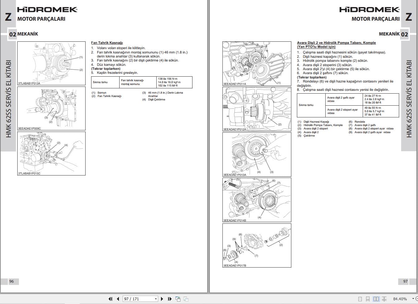 Hidromek Kubota Engine V2403 MT E3B Workshop Manual TR (3)