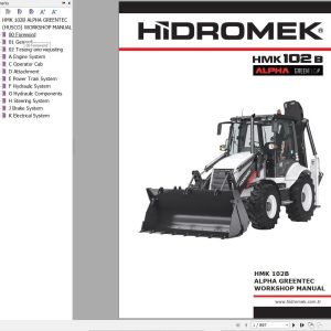 Hidromek Loader HMK 102B ALPHA GREENTEC Workshop Manual (1)