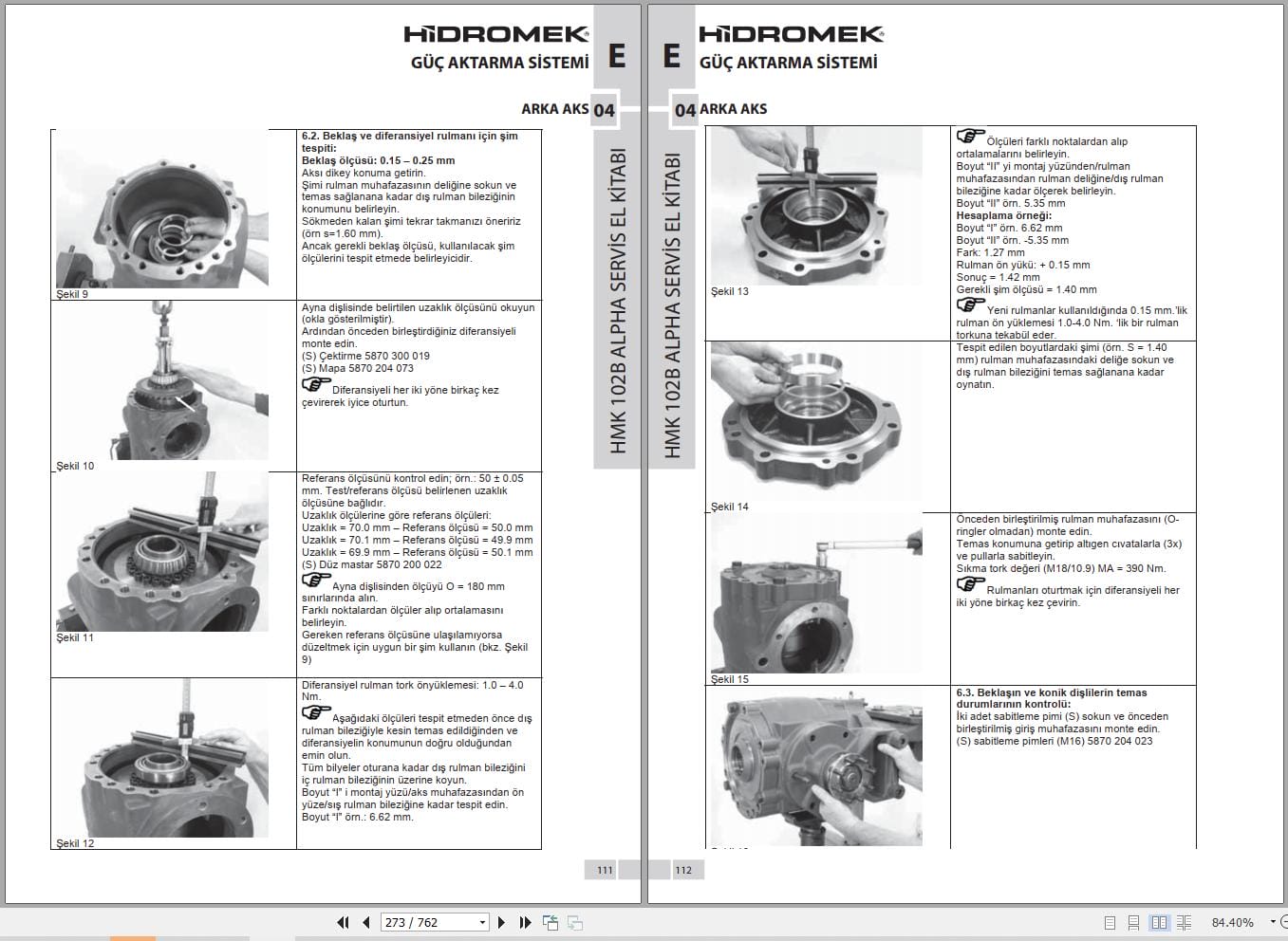 Hidromek Loader HMK 102B ALPHA Workshop Manual Y1012401 TR (2)