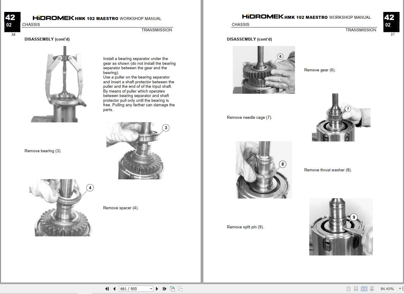 Hidromek Loader HMK 102B S Maestro Workshop Manual Y10 12410 (2)