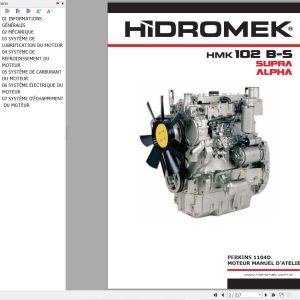 Hidromek Loader HMK 102B S SUPRA ALPHA PERKINS 1104D Workshop Manual FR (1)