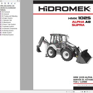 Hidromek Loader HMK 102S ALPHA A8 Workshop Manual Y10 12460 (1)