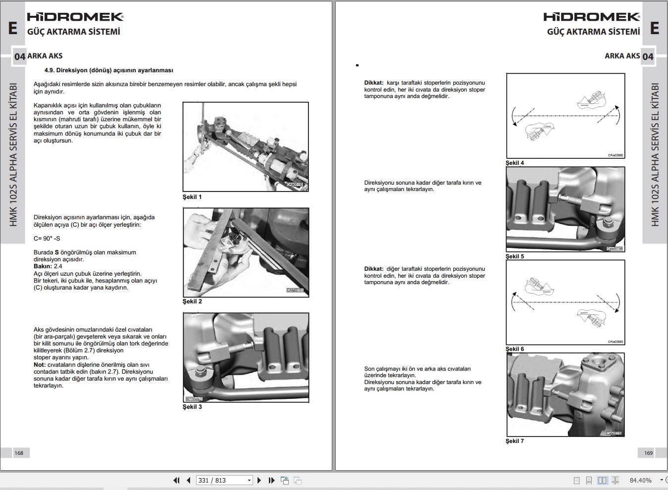 Hidromek Loader HMK 102S SUPRA Workshop Manual Y10 12460 TR (2)