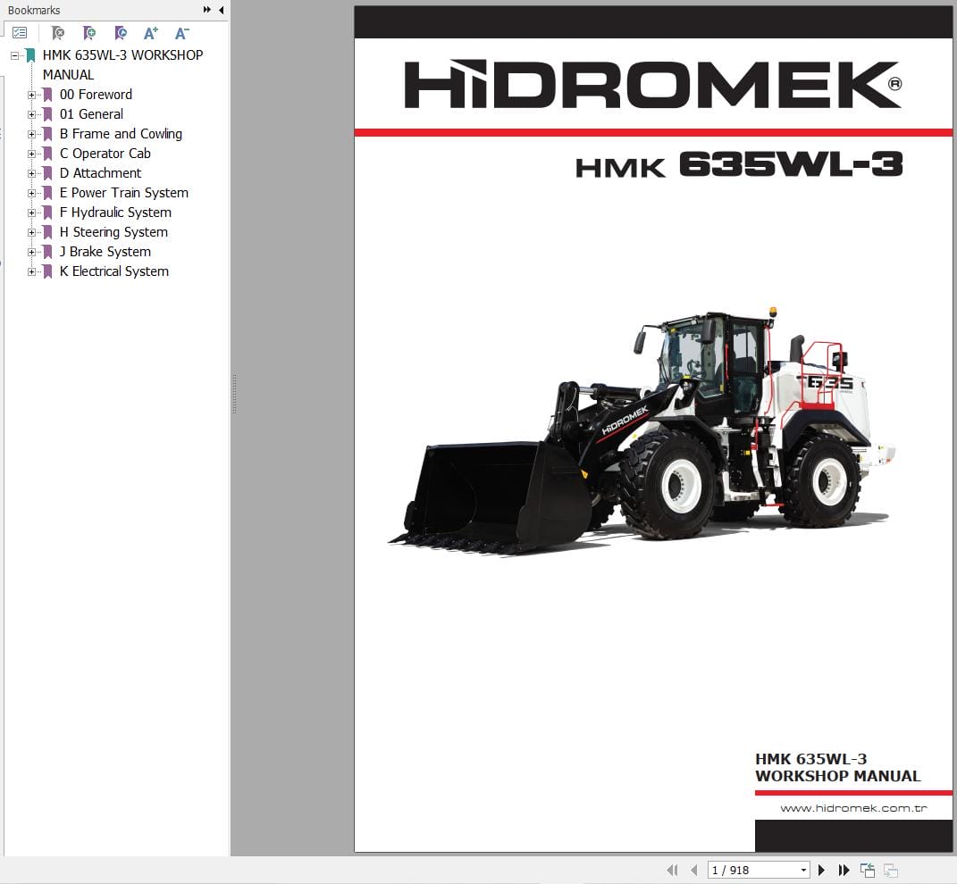Hidromek Loader HMK 635WL 3 Workshop Manual (1)