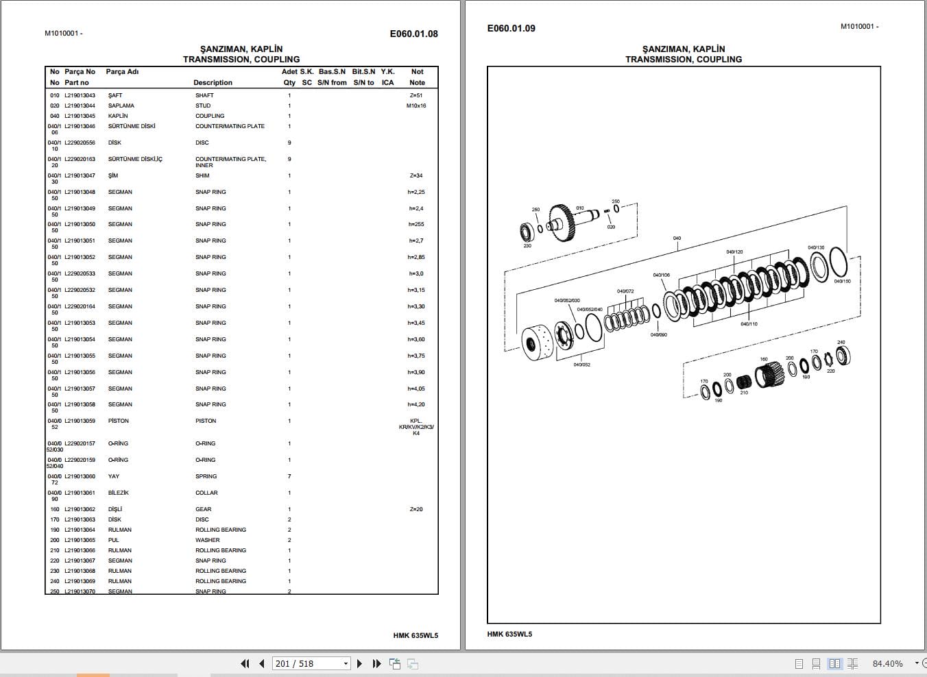 Hidromek Loader HMK 635WL Parts Catalog 2023 EN TR (2)