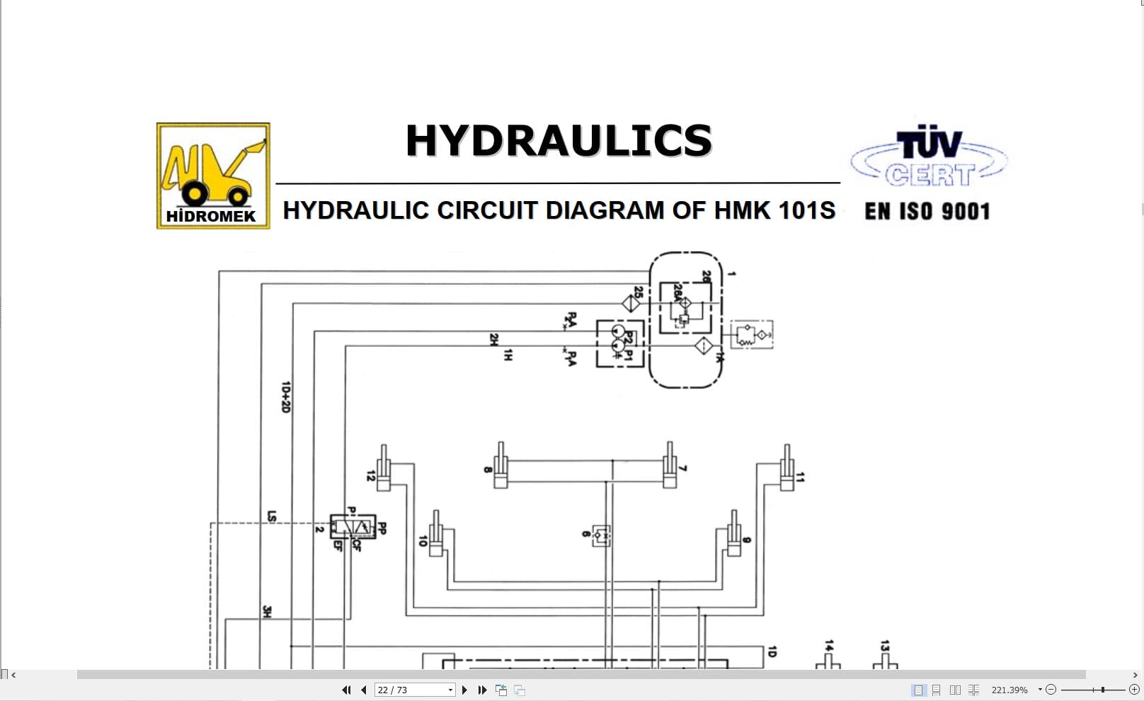 Hidromek Loader HMK101B HMK101S Hydraulic System Manual (3)