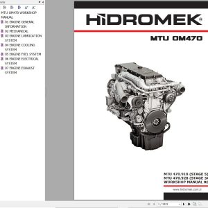 Hidromek MTU Engine 470.918 Stage5 470.928 Stage3A Workshop Manual (1)