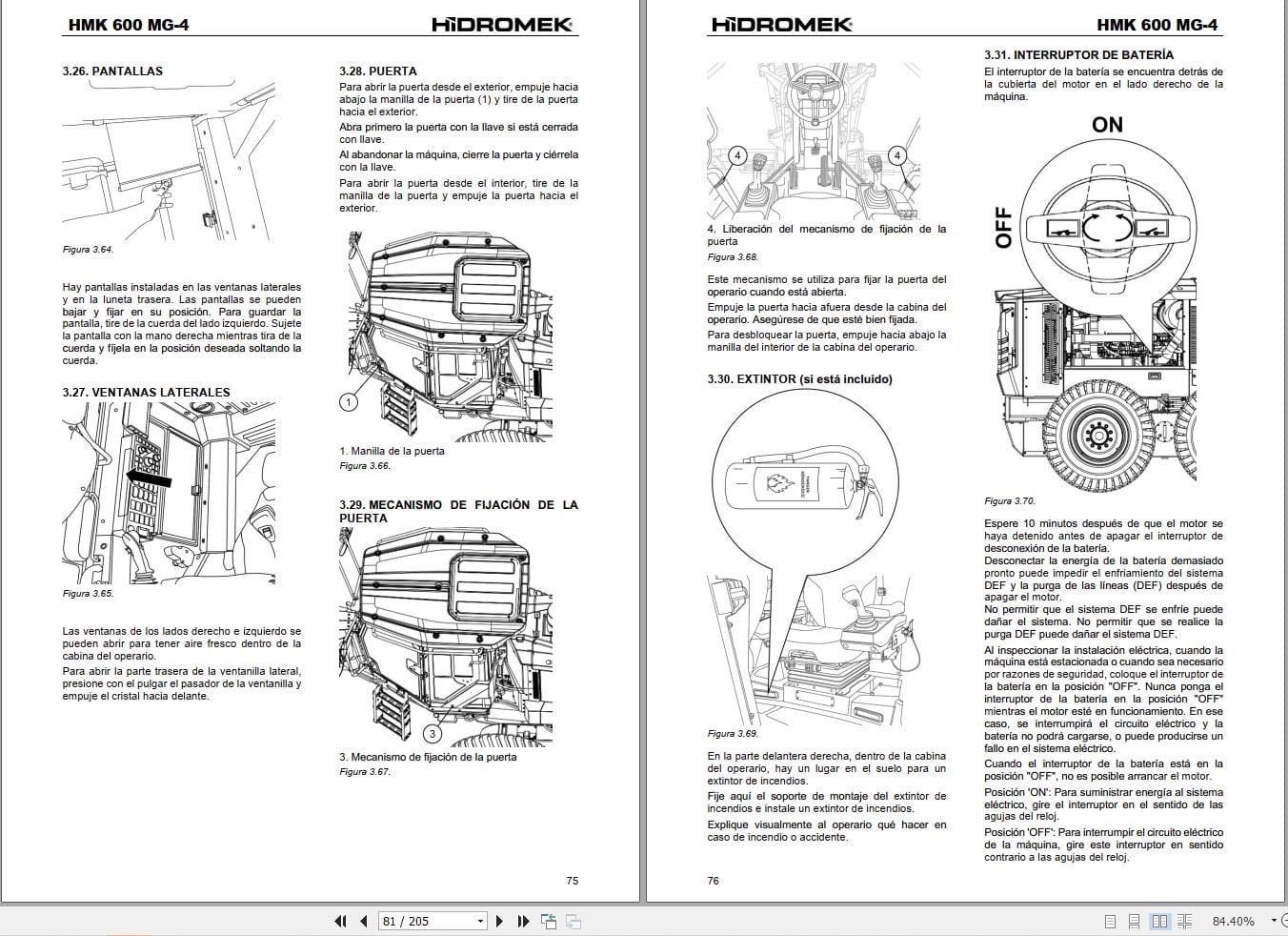 Hidromek Motor Grader HMK 600 MG 4 Operation Maintenance Manual R60014402 ES (2)