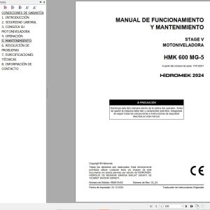 Hidromek Motor Grader HMK 600 MG 5 Operation Maintenance Manual R60015402 ES (1)