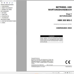 Hidromek Motor Grader HMK 600 MG 5 Operation Maintenance Manual R60015412 DE (1)