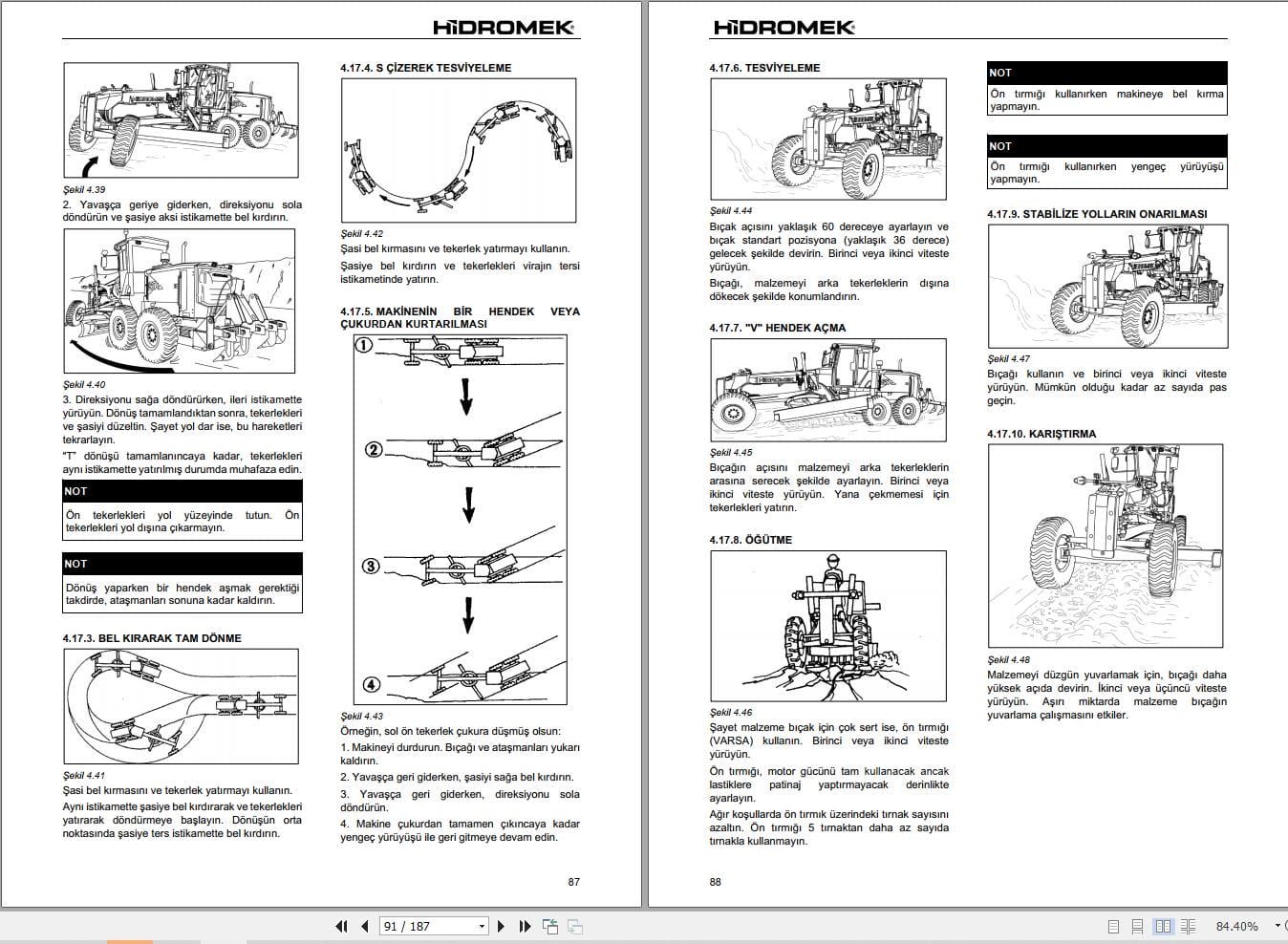 Hidromek Motor Grader HMK 600 MG Operation Maintenance Manual R60012400 TR (2)