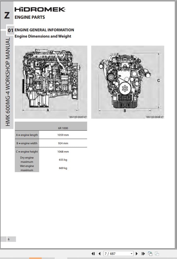 Hidromek Motor Grader HMK 600MG 4 Engine Workshop Manual R60014601 (2)