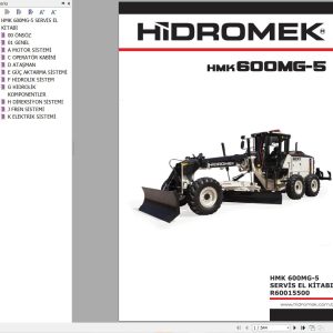 Hidromek Motor Grader HMK 600MG 5 Workshop Manual R60015500 TR (1)