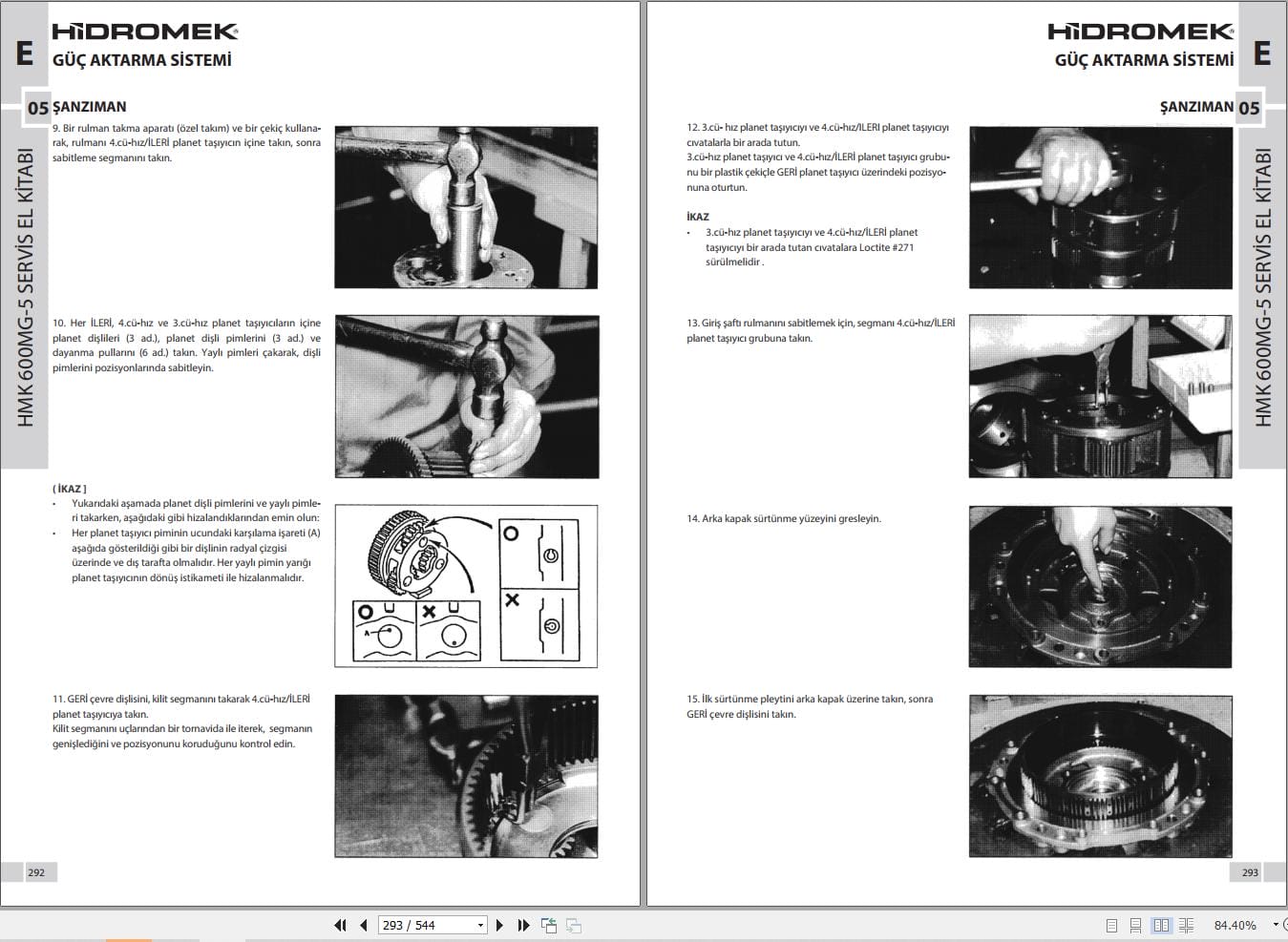 Hidromek Motor Grader HMK 600MG 5 Workshop Manual R60015500 TR (2)