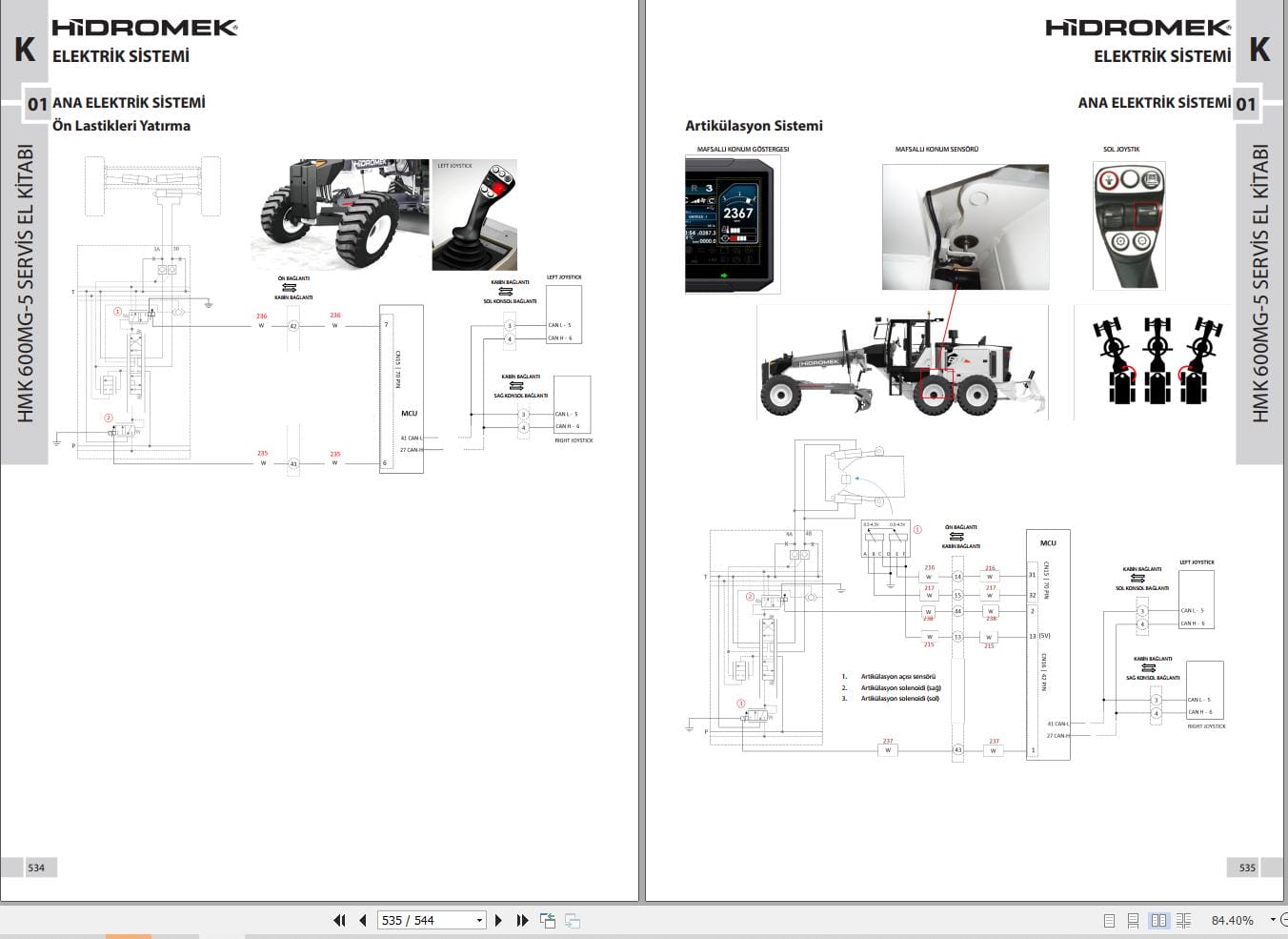 Hidromek Motor Grader HMK 600MG 5 Workshop Manual R60015500 TR (3)