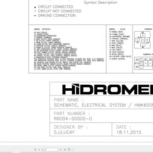 Hidromek Motor Grader HMK 600MG Electric Diagram R6004 00000 0 (1)