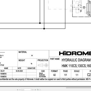 Hidromek Soil Compactor HMK 110CS 130CS 160CS Hydraulic Diagram C233100010 (1)