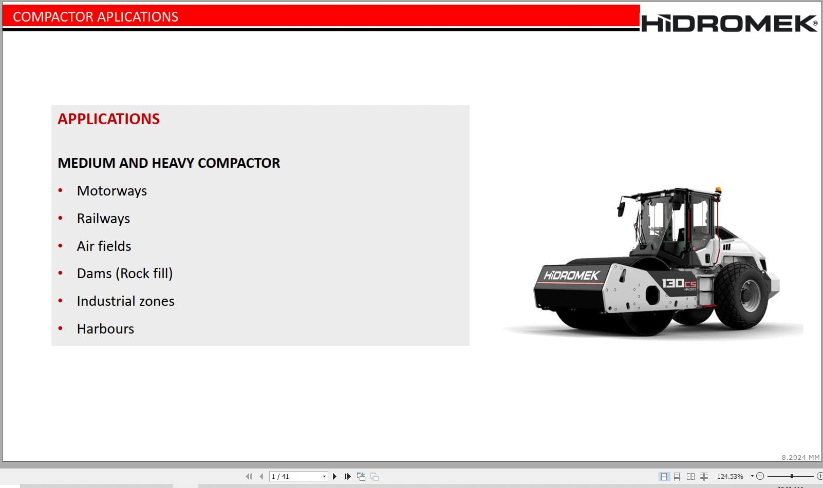Hidromek Soil Compactor HMK 110CS 130CS 160CS Stage V Technical Training Manual (1)