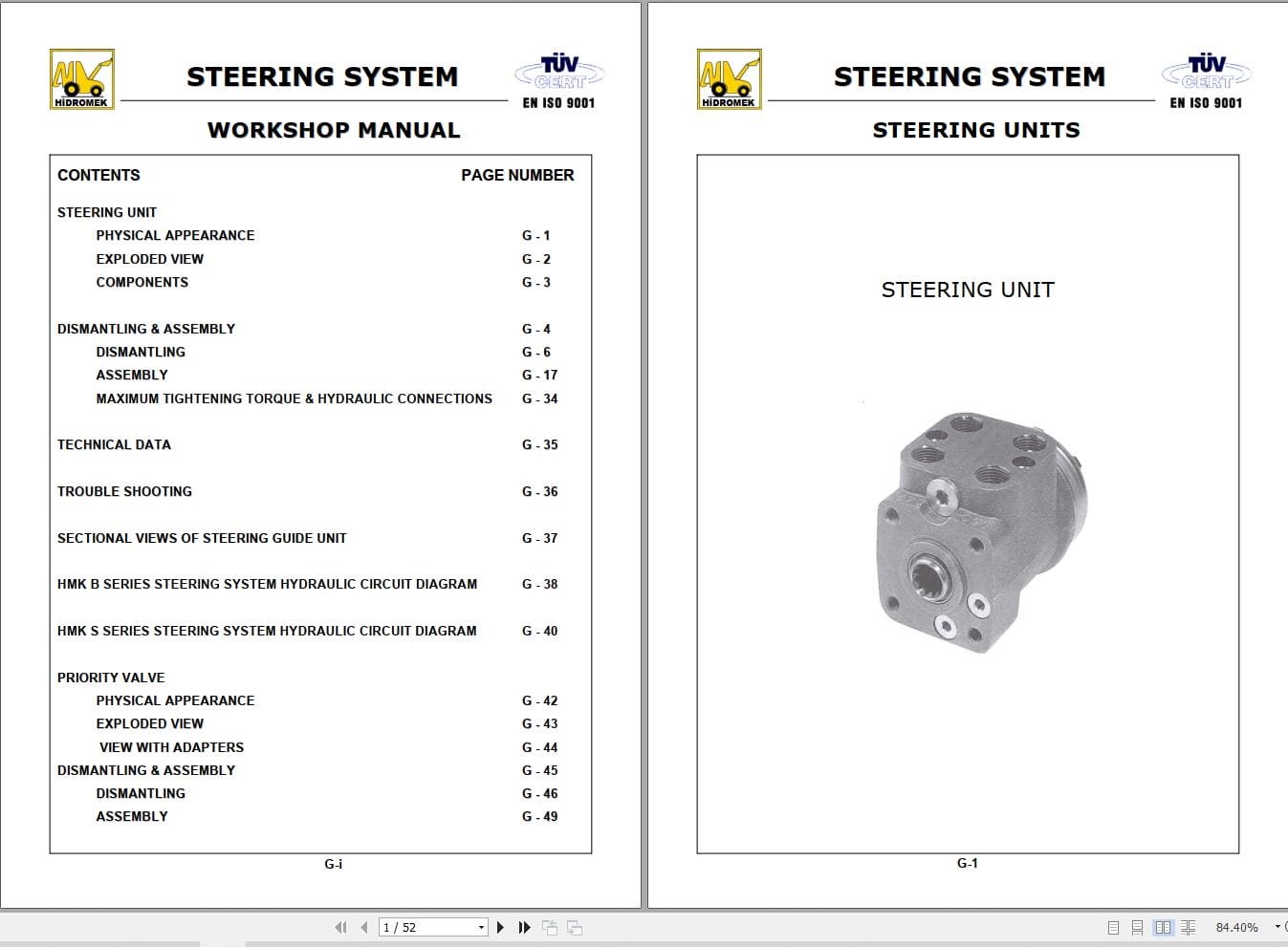 Hidromek Steering System Workshop Manual (1)