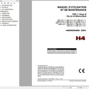 Hidromek Wheel Excavator HMK140LC 3 to HMK520LCLR 3 Operation Maintenance Manual H34732B403 FR (1)