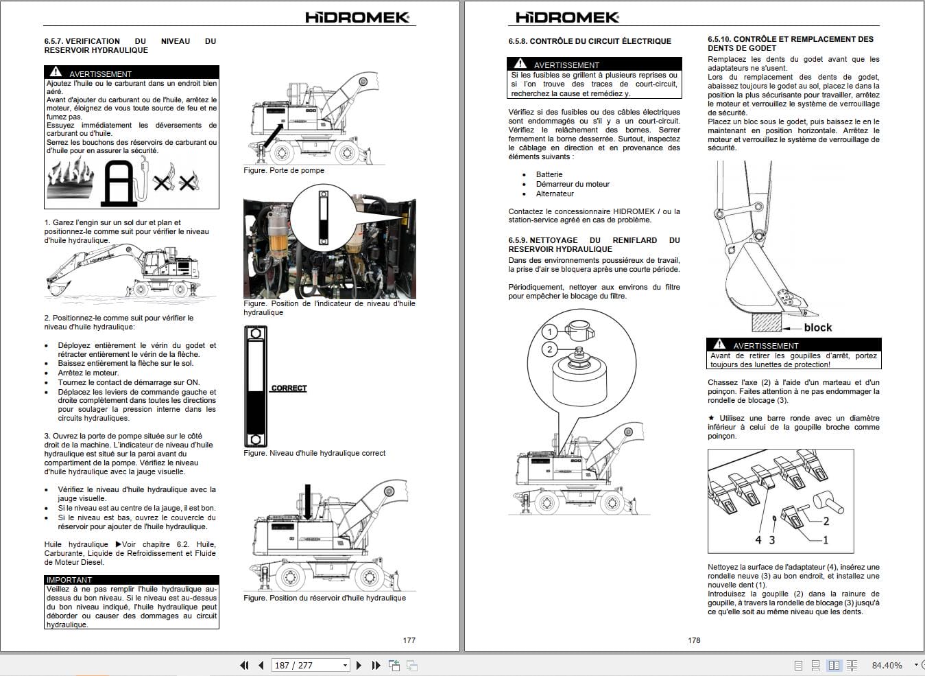 Hidromek Wheel Excavator HMK140W 3 HMK210W 3 Operation Maintenance Manual H23732B403 FR (2)