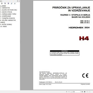 Hidromek Wheel Excavator HMK140W 3 HMK210W 3 Operation Maintenance Manual H23732B414 SL (1)