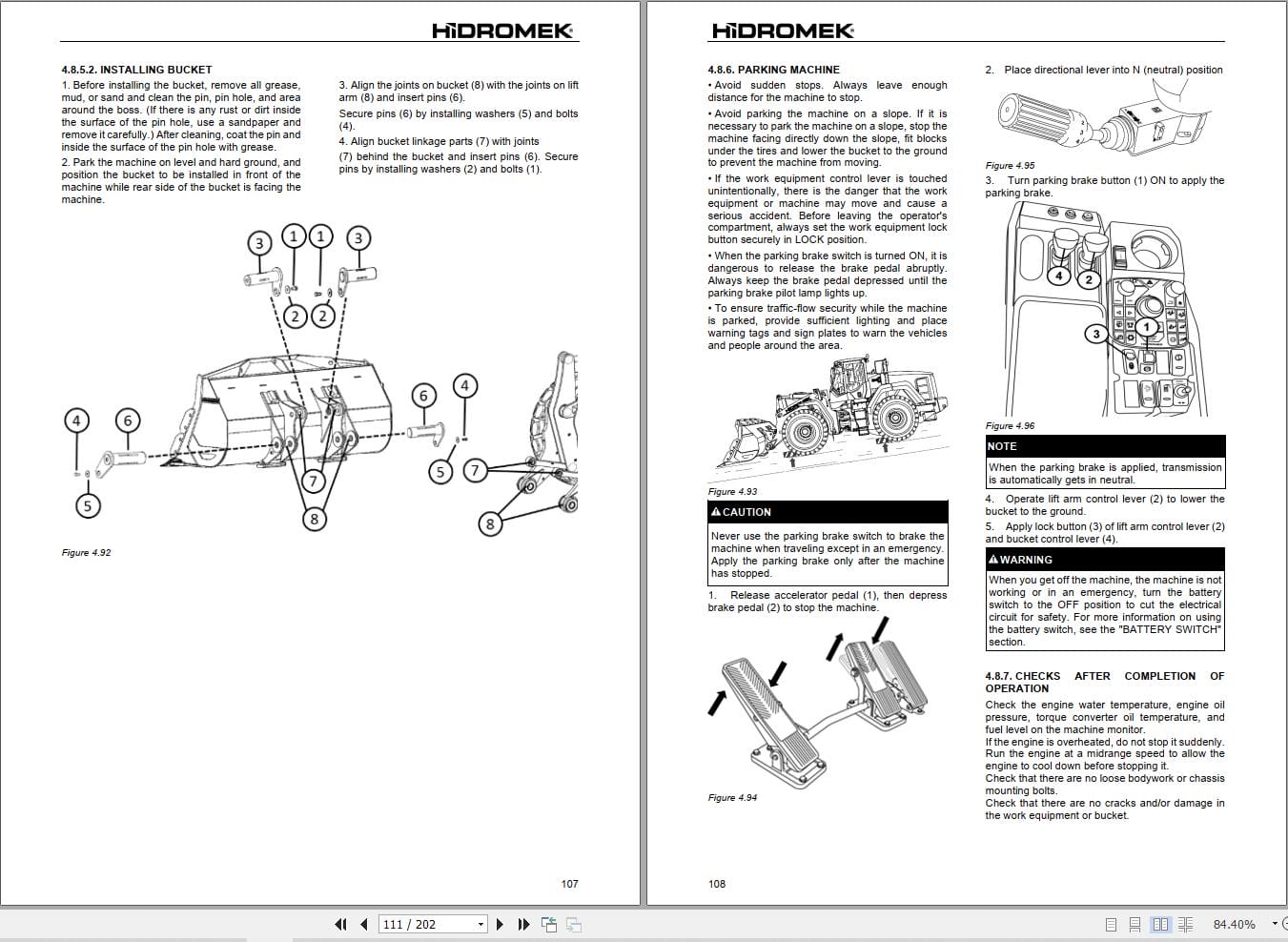 Hidromek Wheel Loader HMK 635 WL 5 Operation Maintenance Manual L217200401 EN (2)