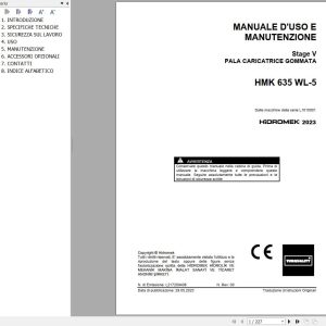 Hidromek Wheel Loader HMK 635 WL 5 Operation Maintenance Manual L217200408 IT (1)