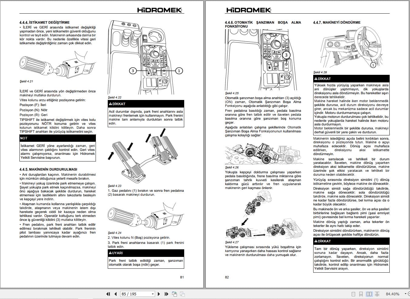 Hidromek Wheel Loader HMK 635 WL Operation Maintenance Manual R217201400 TR (2)